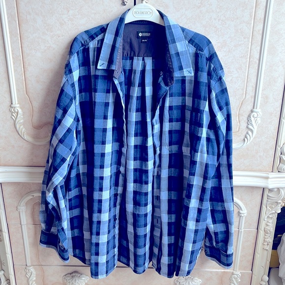 Haggar mens Long Sleeve Button-Up Shirt 🌐 - Picture 3 of 7